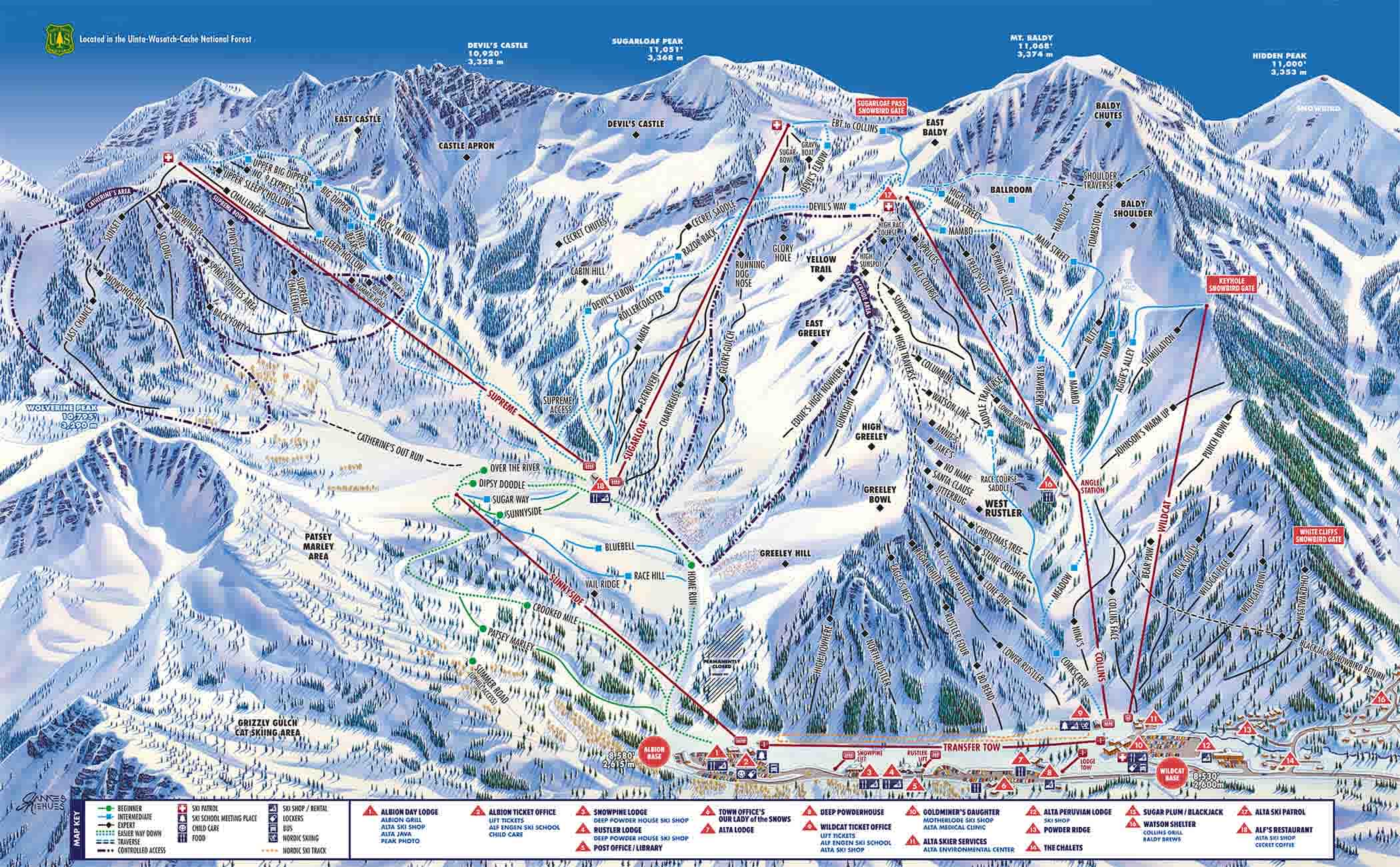 Alta Trail Map