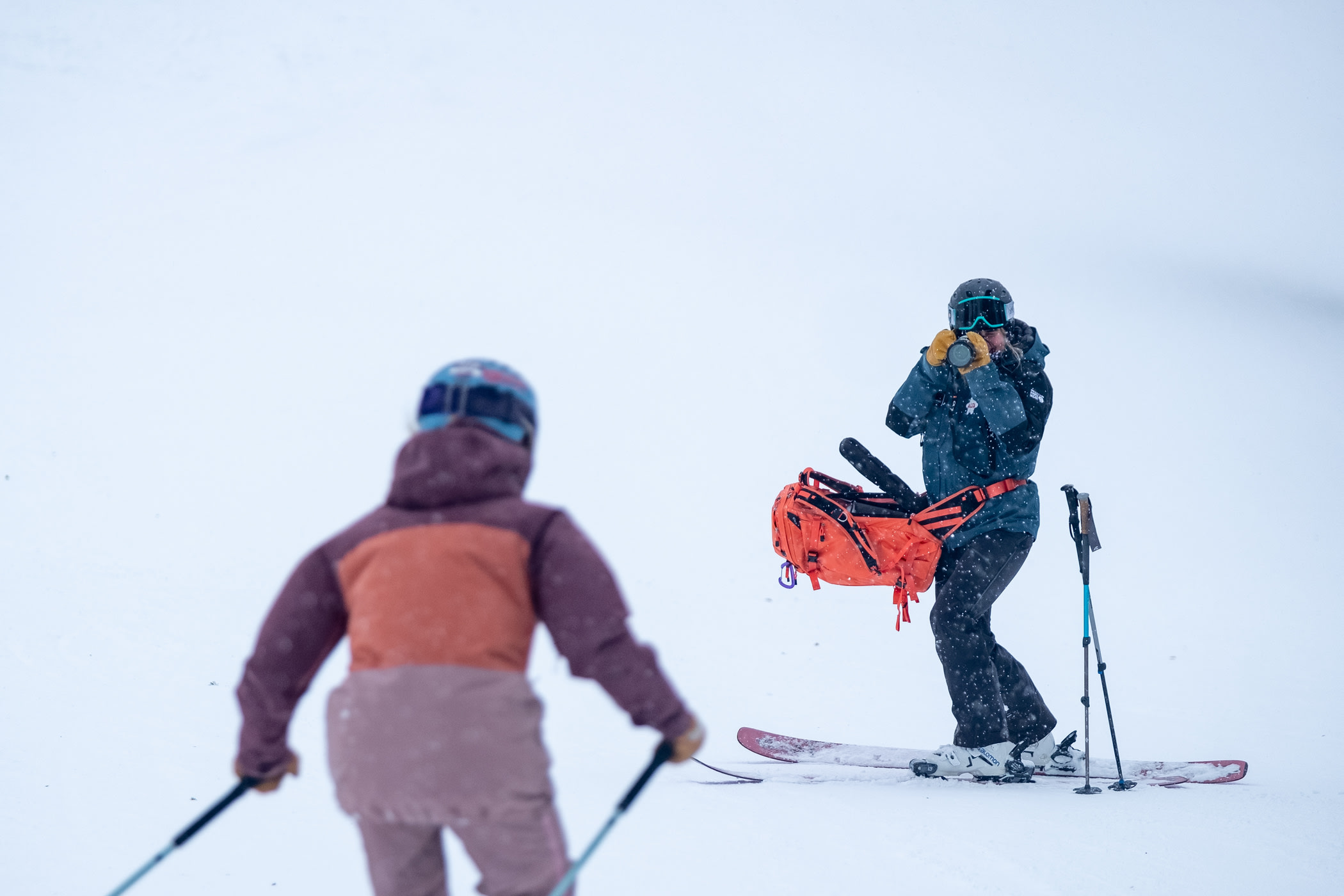 Chloe capturing some Alta Magic | Photo: Iz La Motte